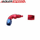 ADLERSPEED 90 Degree 8AN AN-8 Full Flow Swivel Hose End Fitting Aluminum Black/ Red & Blue