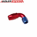 ADLERSPEED 90 Degree 8AN AN-8 Full Flow Swivel Hose End Fitting Aluminum Black/ Red & Blue