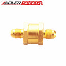 6AN AN6 AN-6 Fuel Non Return One Way Check Valve Petrol Diesel Aluminium Golden