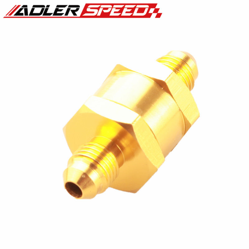 4AN AN4 AN-4 Fuel Non Return One Way Check Valve Petrol Diesel Aluminium Golden