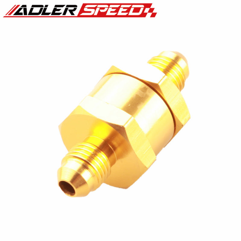 4AN AN4 AN-4 Fuel Non Return One Way Check Valve Petrol Diesel Aluminium Golden
