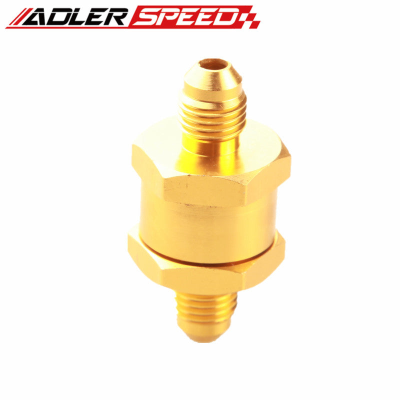 4AN AN4 AN-4 Fuel Non Return One Way Check Valve Petrol Diesel Aluminium Golden
