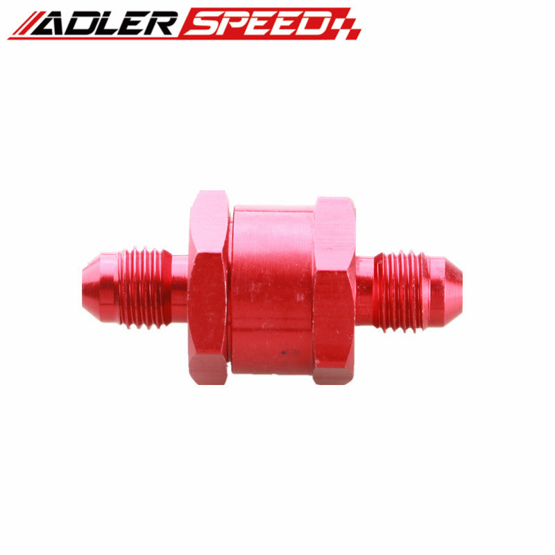 3AN AN3 AN-3 Fuel Non Return One Way Check Valve Petrol Diesel Aluminium Red