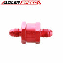 4AN AN4 AN-4 Fuel Non Return One Way Check Valve Petrol Diesel Aluminum Red