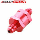 3AN AN3 AN-3 Fuel Non Return One Way Check Valve Petrol Diesel Aluminium Red