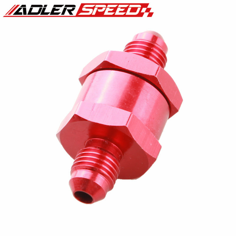 3AN AN3 AN-3 Fuel Non Return One Way Check Valve Petrol Diesel Aluminium Red