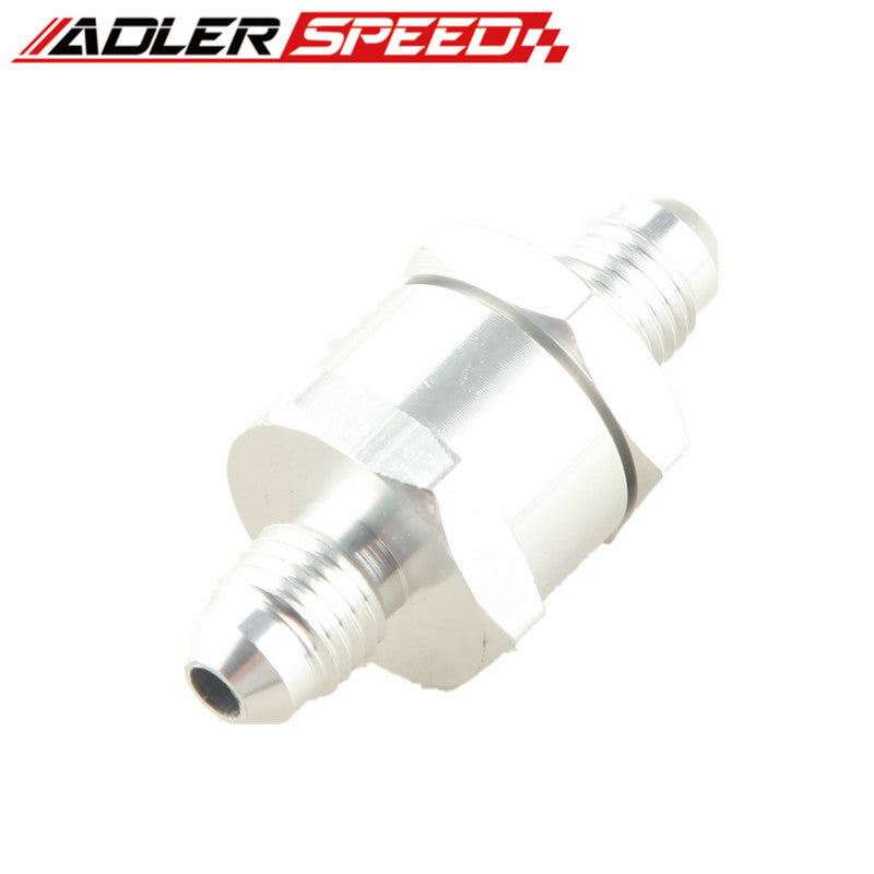 -4AN AN4 AN-4 Fuel Non Return One Way Check Valve Petrol Diesel Aluminium Silver