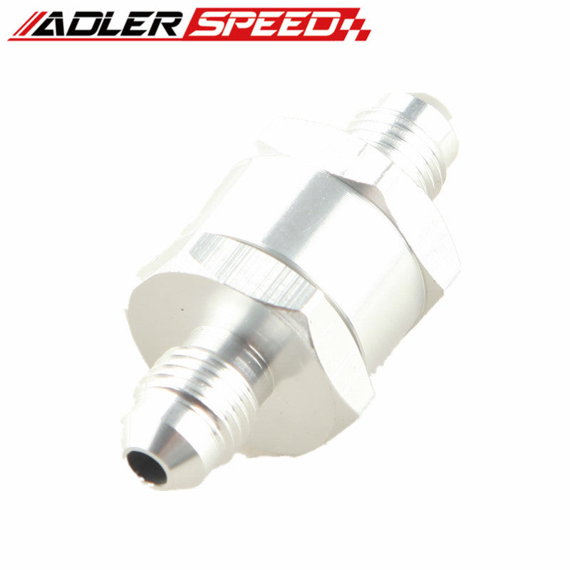 -4AN AN4 AN-4 Fuel Non Return One Way Check Valve Petrol Diesel Aluminium Silver
