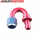 AN4/6AN /AN8/ AN10 180 Degree Push-on Hose End Fitting Adaptor Fuel Oil Line