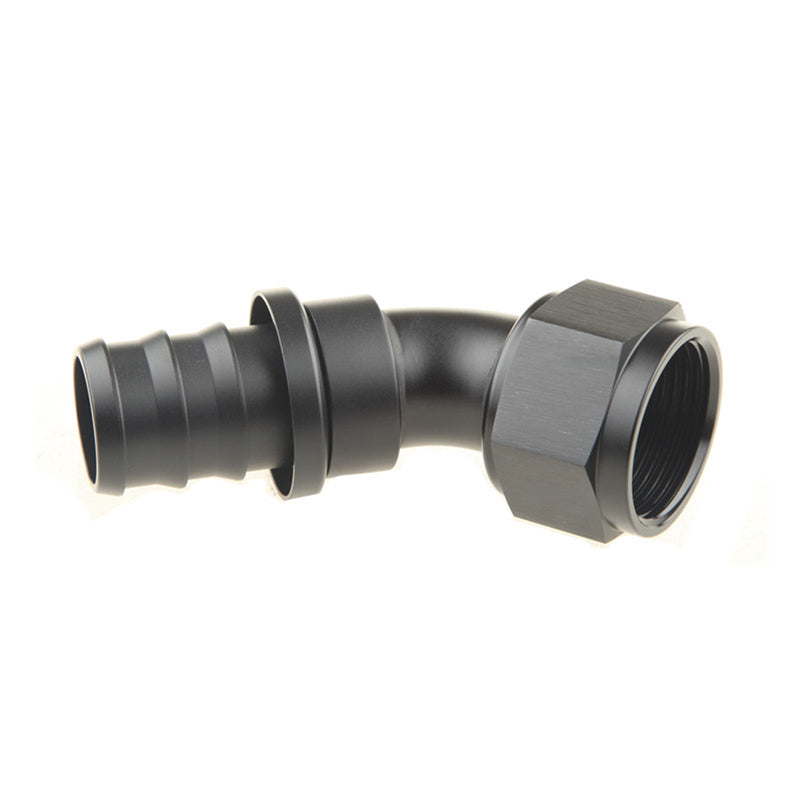 16AN AN-16 45 Degree Push-on Hose End Fitting Adaptor Fuel Oil Line Hose Black