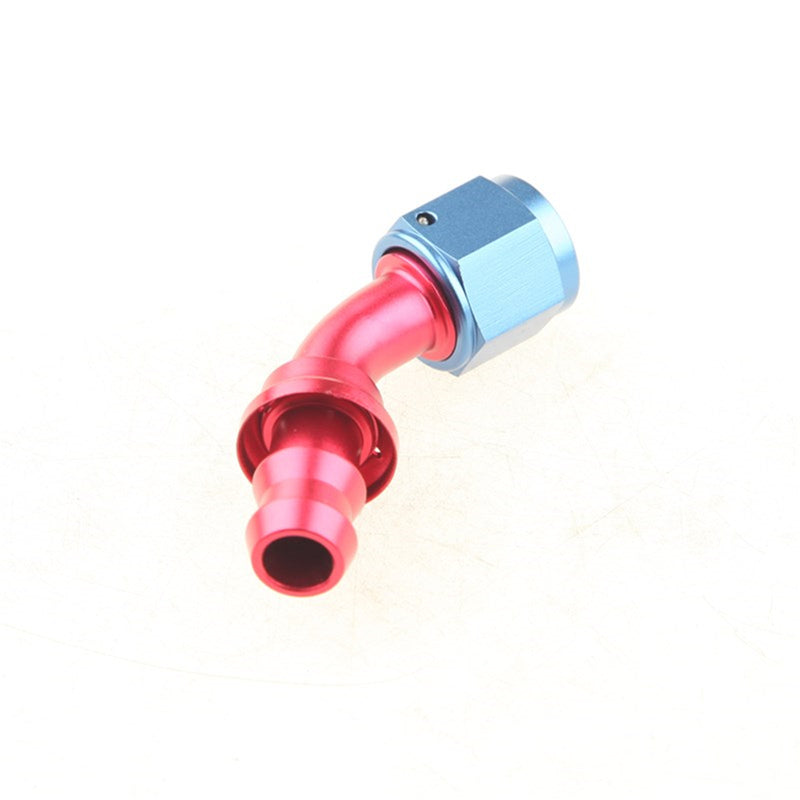 ADLERSPEED AN-8 8AN 45 Degree Push-On Hose End Fitting Fuel Oil Water Line