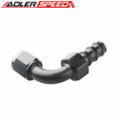 6AN /8AN/10AN 90 Degree Push On Swivel Oil Fuel Line Hose End Fitting Black