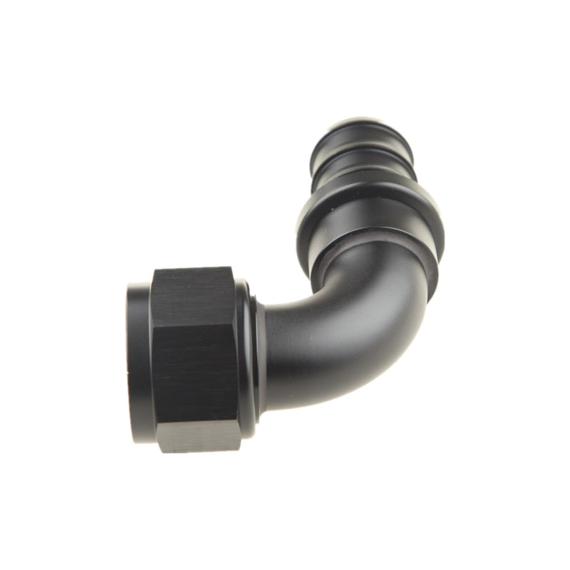 16AN AN-16 90 Degree Push-on Hose End Fitting Adaptor Fuel Oil Line Hose Black