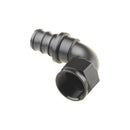 16AN AN-16 90 Degree Push-on Hose End Fitting Adaptor Fuel Oil Line Hose Black