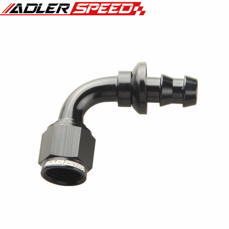 4AN -4AN 90 Degree Push-on Hose End Fitting Fuel Oil Water Line Hose