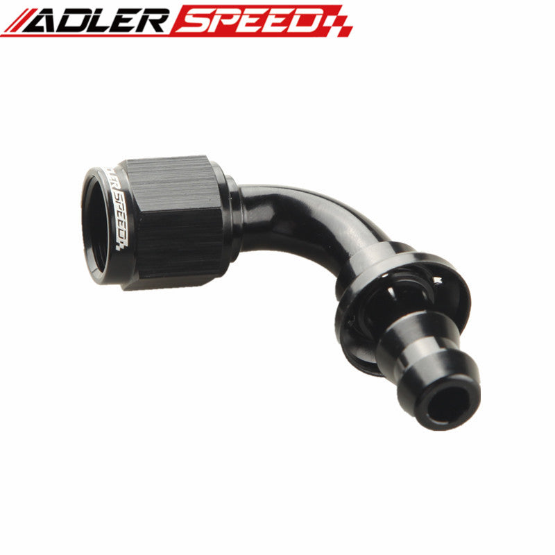 4AN -4AN 90 Degree Push-on Hose End Fitting Fuel Oil Water Line Hose