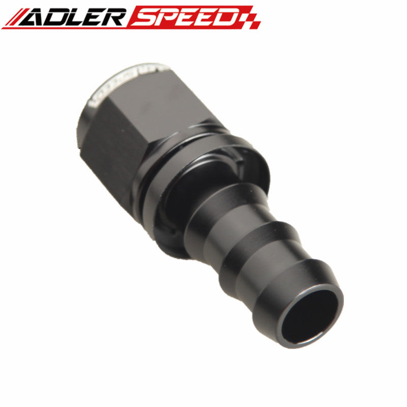 6AN /AN8/AN-10 Black Straight Push-on Hose End For Fuel Oil Water Line Hose