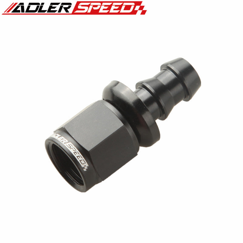 6AN /AN8/AN-10 Black Straight Push-on Hose End For Fuel Oil Water Line Hose