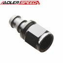 6AN /AN8/AN-10 Black Straight Push-on Hose End For Fuel Oil Water Line Hose