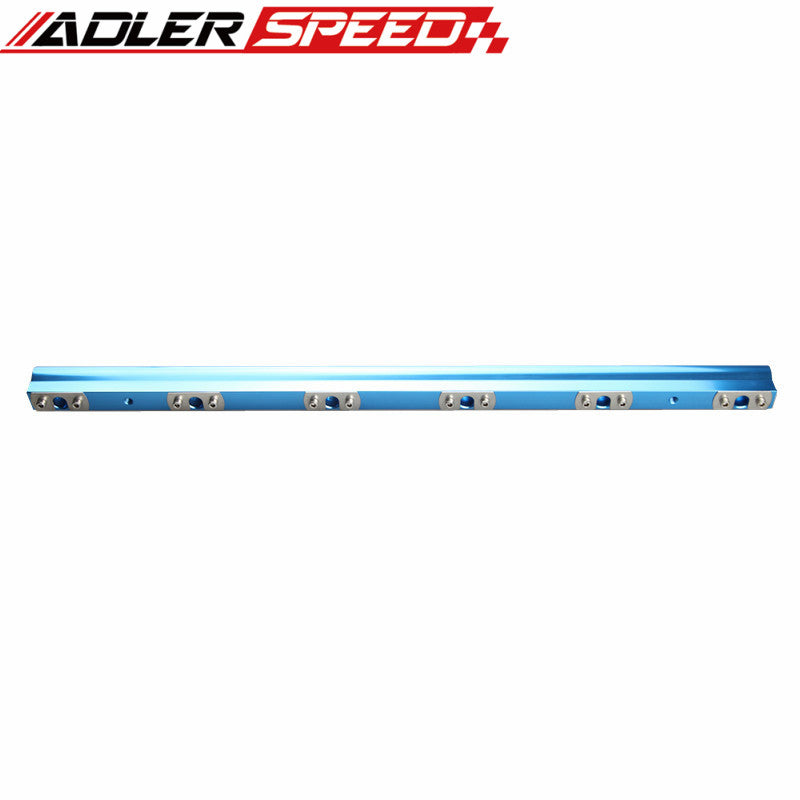 For BMW M30, S38 High Flow CNC Billet Aluminum Alloy Fuel Rail Blue/Black/Red