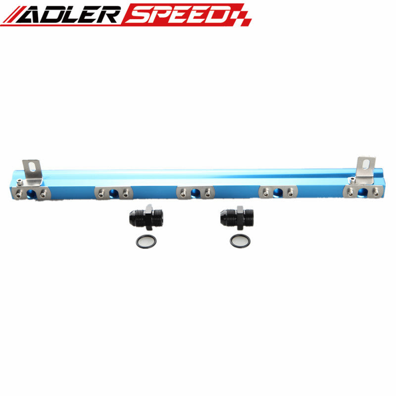 For Audi 20V 5-Cyl High Flow CNC Billet Aluminum Alloy Fuel Rail Kit Black/Blue/Red