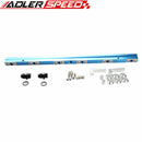 US SHIP  For Supra Mkiv 2JZ-GTE High Flow CNC Billet Aluminum Alloy Fuel Rail Blue