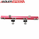 US SHIP Aluminum High Flow Turbo Fuel Injector Rail Kit For Volvo 240, 740, 940 Red