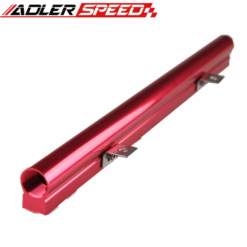 US SHIP Aluminum High Flow Turbo Fuel Injector Rail Kit For Volvo 240, 740, 940 Red