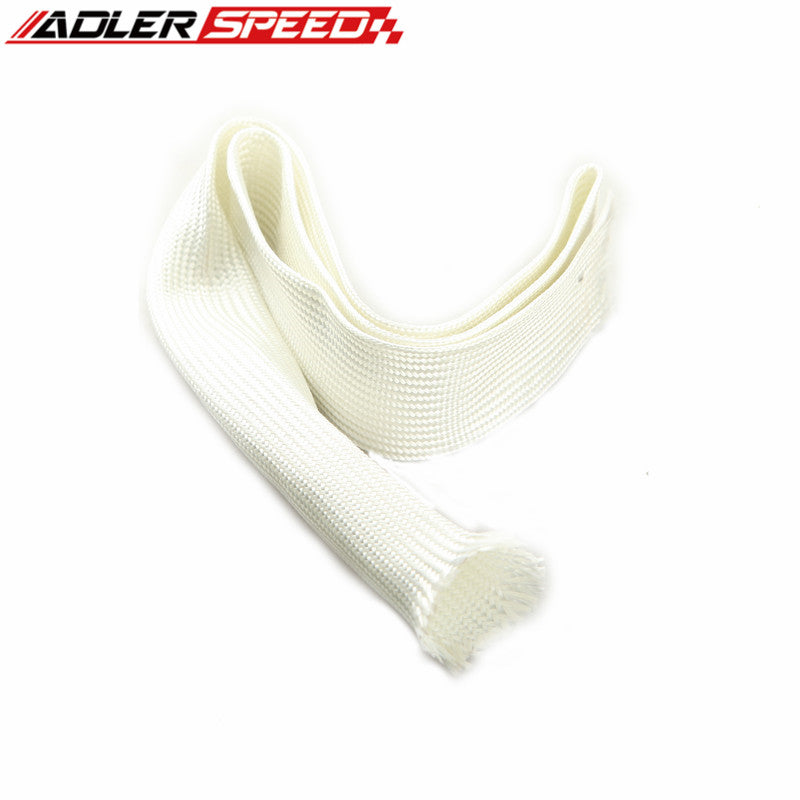 Heat Shield High Temp White Heat Sleeve Fiberglass Adjustable 3FT x 3/4" 20mm