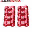 8PCS AN-4 4AN 11.9mm To 6AN AN-6 14.6mm AN6 Stepped Billet Dual Hose Separator
