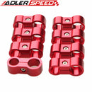8PCS 6AN AN-6 14.6mm To 8AN AN-8 17mm Stepped Billet Dual Hose Separator Black/Blue/Red/Silver