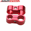 2PCS 6AN AN-6 14.6mm To 8AN AN-8 17mm Stepped Billet Dual Hose Separator Black/Blue/Silver/Red