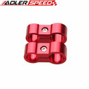 2PCS 6AN AN-6 14.6mm To 8AN AN-8 17mm Stepped Billet Dual Hose Separator Black/Blue/Silver/Red