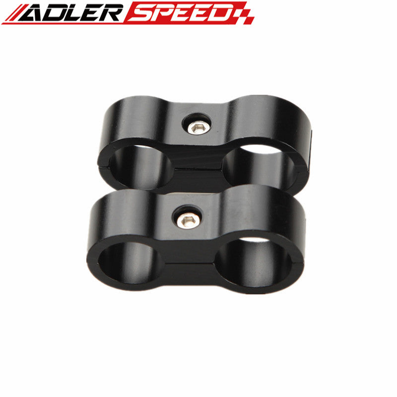 2PCS 6AN AN-6 14.6mm To 8AN AN-8 17mm Stepped Billet Dual Hose Separator Black/Blue/Silver/Red