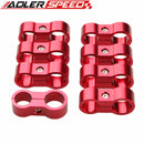 8PCS 6AN AN-6 14.6mm To 8AN AN-8 17mm Stepped Billet Dual Hose Separator Black/Blue/Red/Silver