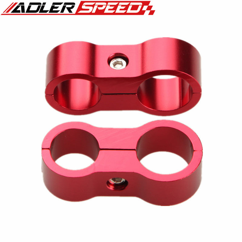 2pcs Aluminum 6AN AN6 14.6mm To 8AN AN8 17mm Stepped Billet Dual Hose Separator Fitting