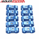 10PCS 6AN AN-6 14.6mm To AN8 AN-8 17mm Stepped Billet Dual Hose Separator Black/Blue/Red/Silver