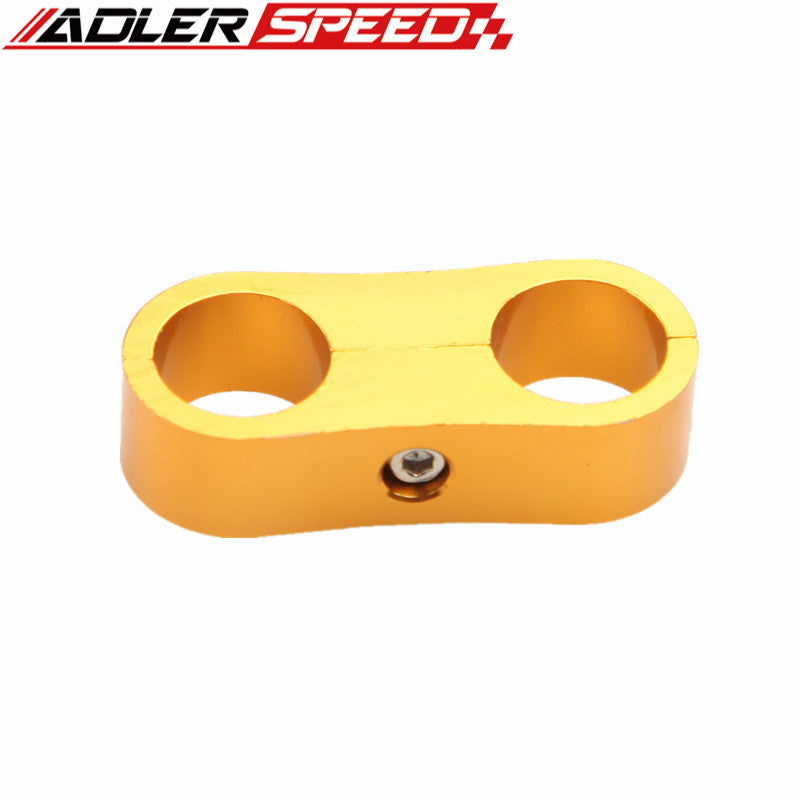 2PCS 6AN AN6 AN-6 ID 13.5mm Billet Fuel Hose Fitting Aluminum Line Separator Fittings Adapter