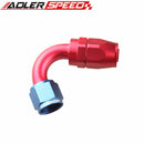 10AN AN-10 120 Degree Swivel Oil Fuel Line Hose End Fitting Adaptor Red/Blue