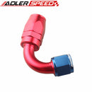 10AN AN-10 120 Degree Swivel Oil Fuel Line Hose End Fitting Adaptor Red/Blue