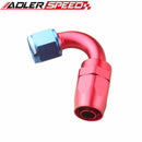 10AN AN-10 120 Degree Swivel Oil Fuel Line Hose End Fitting Adaptor Red/Blue