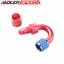 ADLERSPEED AN-16 16AN 180 Degree Swivel Oil Line Fitting Hose End Red/Blue