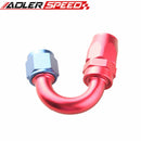 ADLERSPEED AN-16 16AN 180 Degree Swivel Oil Line Fitting Hose End Red/Blue