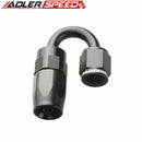 4AN AN-4 180 Degree Swivel Oil Fuel Line Hose End Fitting Adapter Aluminum Black