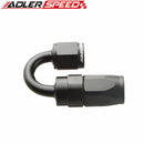 4AN AN-4 180 Degree Swivel Oil Fuel Line Hose End Fitting Adapter Aluminum Black