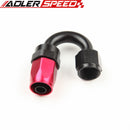 ADLERSPEED AN-10 10AN 180 Degree Swivel Oil Line Fitting Hose End Red/ Black