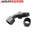 12AN AN-12 45 Degree Swivel Oil Fuel Line Hose End Fitting Adapter Black