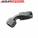 12AN AN-12 45 Degree Swivel Oil Fuel Line Hose End Fitting Adapter Black