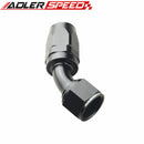 12AN AN-12 45 Degree Swivel Oil Fuel Line Hose End Fitting Adapter Black