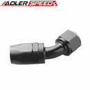 12AN AN-12 45 Degree Swivel Oil Fuel Line Hose End Fitting Adapter Black